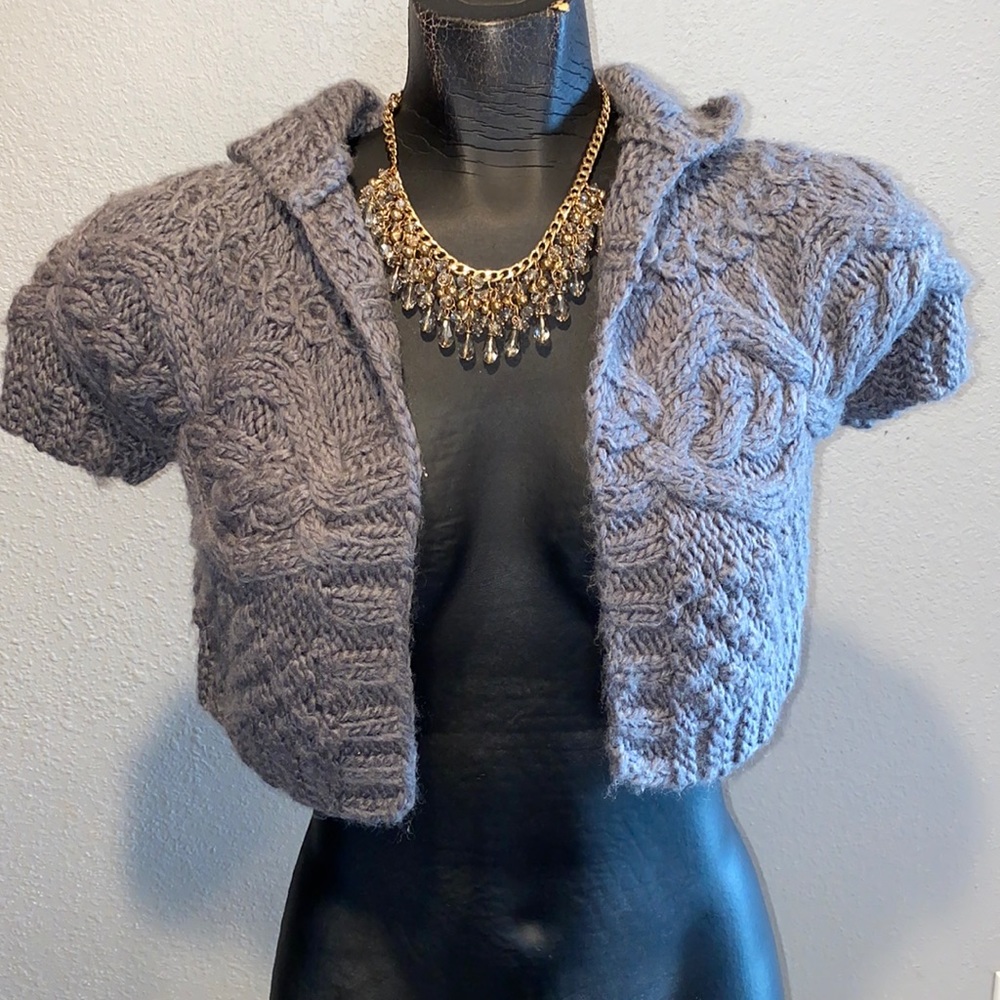 Forever 21 Hooded Crop Top over coat